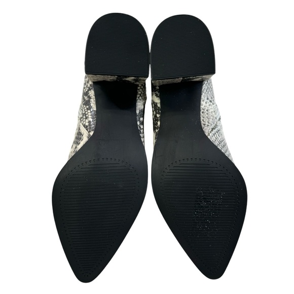 Madden Girl Dafni Snakeskin Print Pointed Toe Block Heel Booties Size 7.5M - Picture 13 of 16
